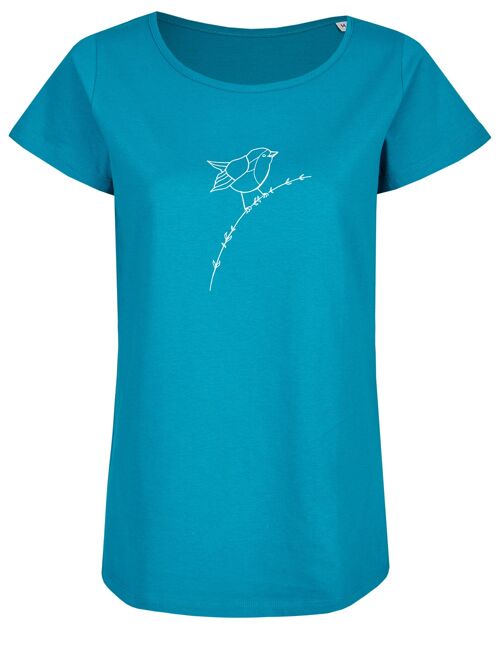 Basic Bio T-Shirt (ladies) Nr.2 Rotkehlchen (Petrol)