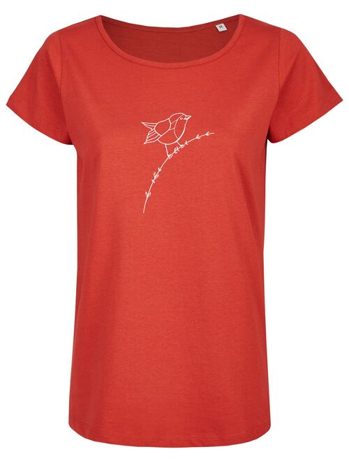 Basic Bio T-Shirt (ladies) Nr.2 Rotkehlchen (Rot)