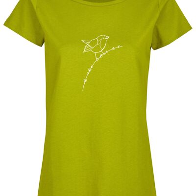 Basic Bio T-Shirt (ladies) Nr.2 Rotkehlchen (Farngrün)