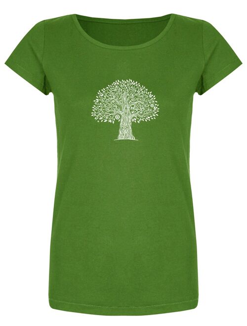 Basic Bio T-Shirt (ladies) Nr.2 tree life (Grün)