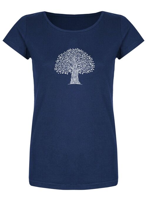 Basic Bio T-Shirt (ladies) Nr.2 tree life (Azur)