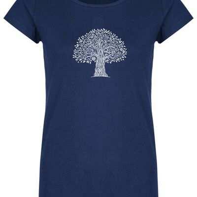 Camiseta orgánica básica (mujer) n. ° 2 tree life (azul)