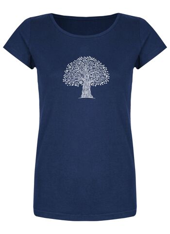 T-shirt bio basique (dames) no.2 tree life (azur)