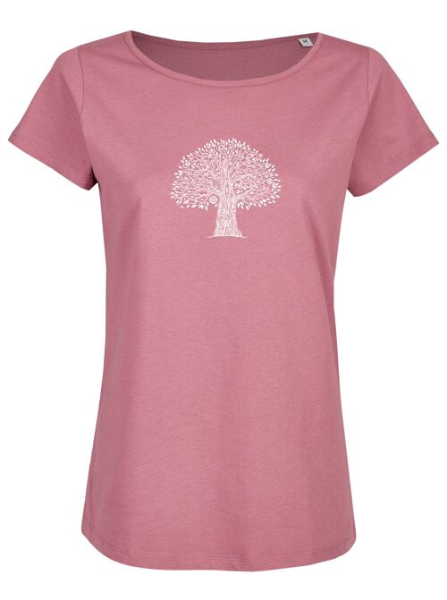 Basic Bio T-Shirt (ladies) Nr.2 tree life (Flieder)