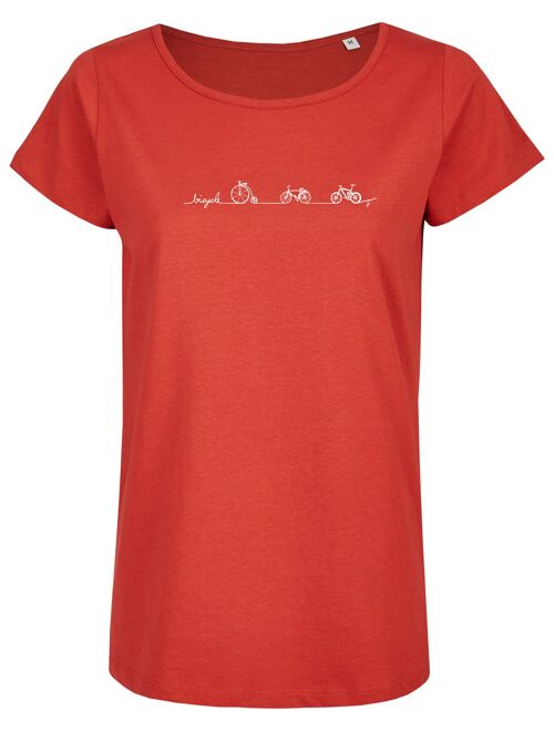 Basic Bio T-Shirt (ladies) Nr.2 bicycle line (Rot)