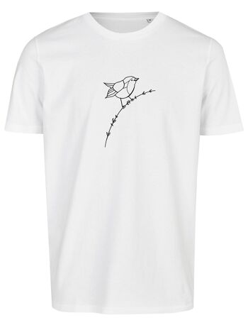 T-shirt bio basique (homme) No.3 robin (blanc)