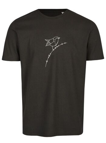 T-shirt bio basique (homme) No.3 robin (noir)