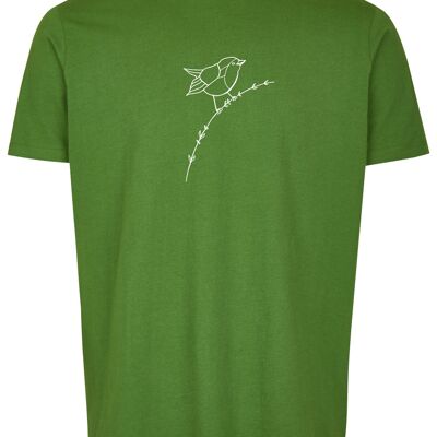 T-shirt organica base (uomo) No.3 pettirosso (verde)
