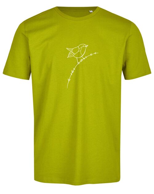 Basic Bio T-Shirt (men) Nr.3 Rotkehlchen (Farngrün)