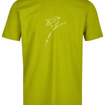 Basic Bio T-Shirt (men) Nr.3 Rotkehlchen (Farngrün)