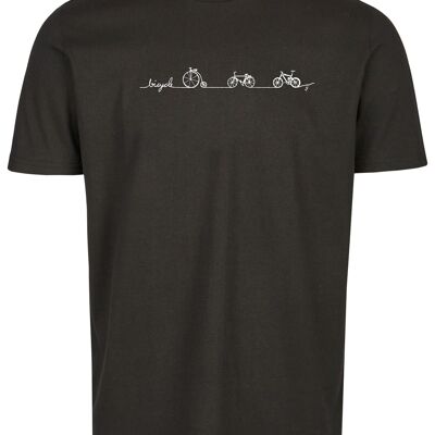 Basic Bio T-Shirt (men) Nr.3 Bicycle Line (Schwarz)