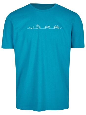 T-shirt biologique basique (hommes) Ligne de vélo No. 3 (essence)