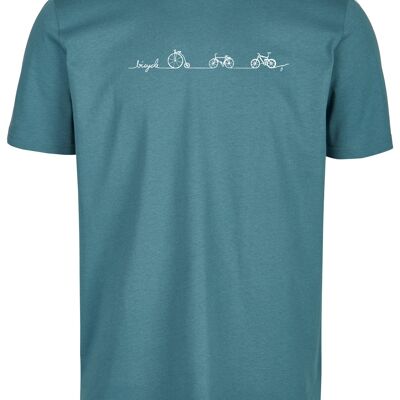 T-shirt basique bio (homme) No. 3 Bicycle Line (gris vert)