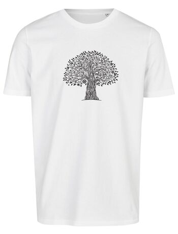 T-shirt bio basique (homme) n°3 Tree Life (blanc)