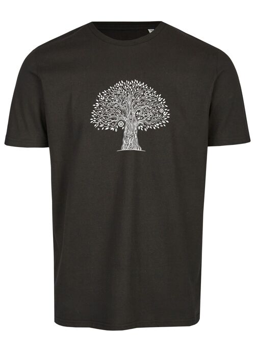 Basic Bio T-Shirt (men) Nr.3 Tree Life (Schwarz)