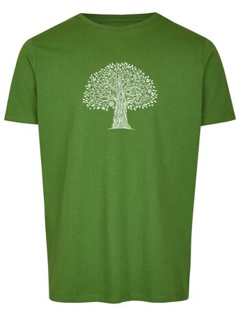 T-shirt bio basique (homme) No. 3 Tree Life (Vert)