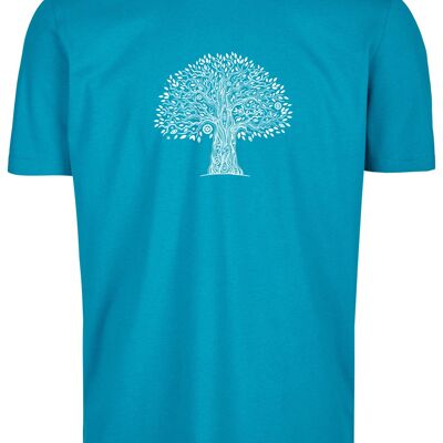 T-Shirt Bio Basic (uomo) No. 3 Tree Life (Petrolio)