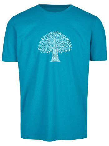T-shirt basique bio (homme) No. 3 Tree Life (Pétrole)