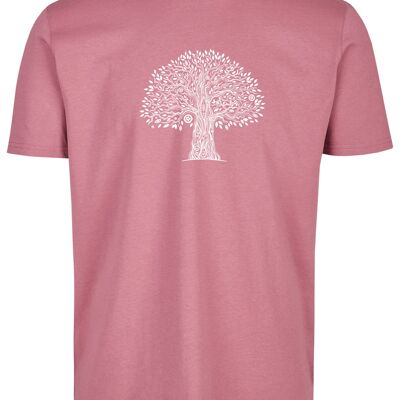 T-shirt basic organica (uomo) n.3 Tree Life (lilla)