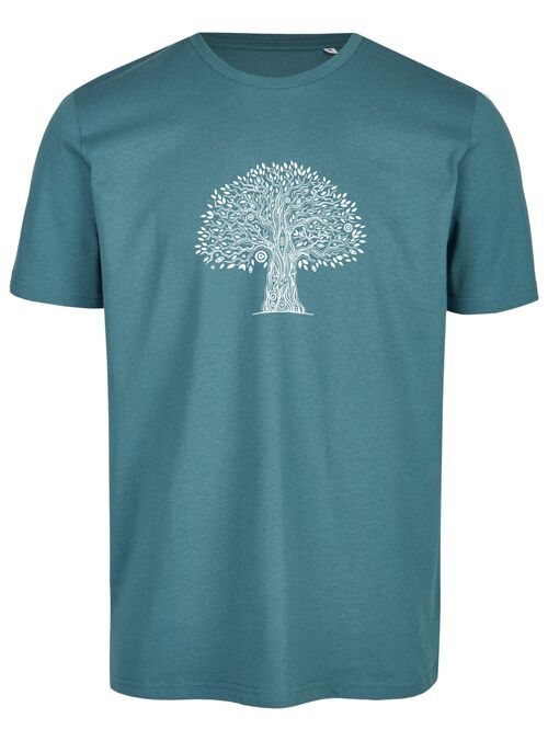 Basic Bio T-Shirt (men) Nr.3 Tree Life (Graugrün)
