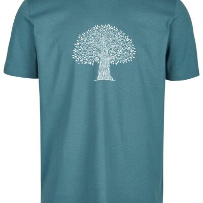 Basic Organic T-Shirt (men) No. 3 Tree Life (gray-green)