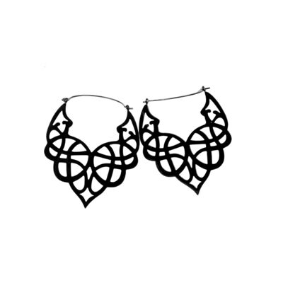 Boucles d'oreilles créoles manuscrites