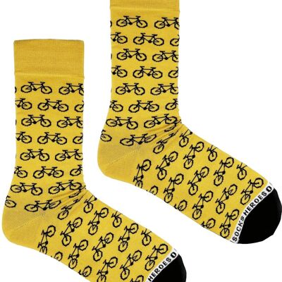 Fahrrad Gelb Sokken