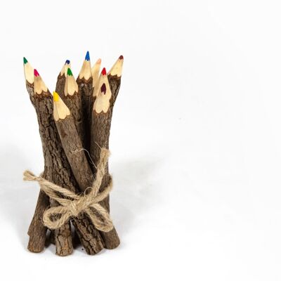 Upcycling crayons de couleur en bois de tamarin