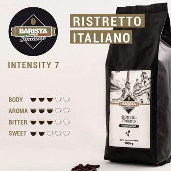 Caffè in Grani 1 Kg - Ristretto Italiano Piazza Navona - BARISTA ITALIANO 3