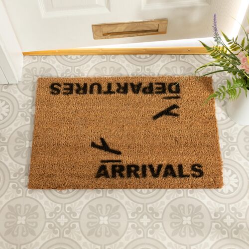 Arrivals and Departures Doormat