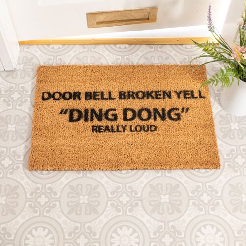 Yell Ding Dong Doormat