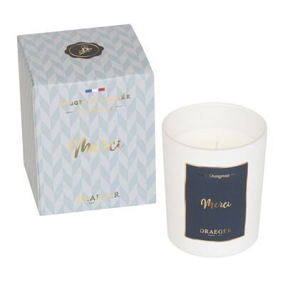 Gift Candle - Merci - Made in France, Vegetable wax