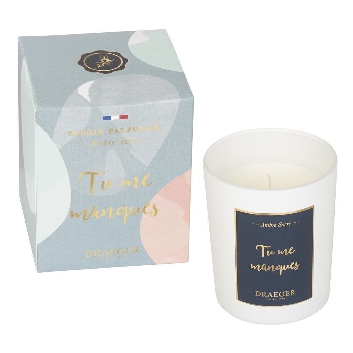 Vela de regalo - Te extraño - Hecho en Francia, Cera vegetal