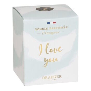 Bougie Cadeau - I Love You - Made in France, Cire végétale, Saint Valentin 3