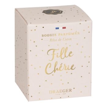 Bougie Cadeau - Fille Chérie - Made in France, Cire végétale 3