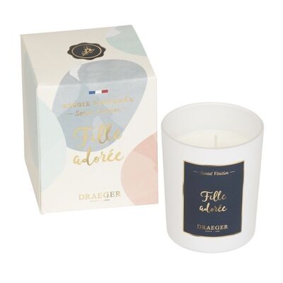 Gift Candle - Adored Girl - Made in France, Vegetable wax