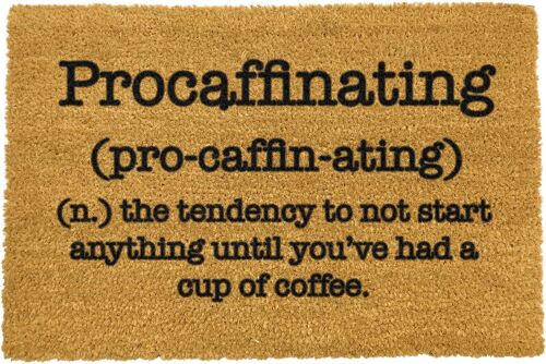 Procaffinating Defination Doormat