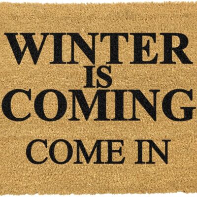 Winter is coming quote from Game of Thrones doormat