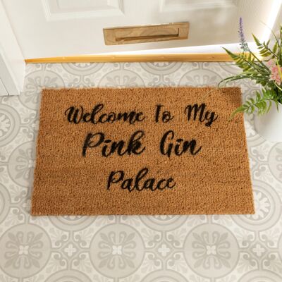 Willkommen in meiner Pink Gin Palace Fußmatte