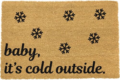 Baby it's Cold Outside Snowflakes Doormat