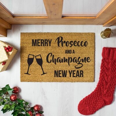 Frohe Prosecco und Champange Neujahr