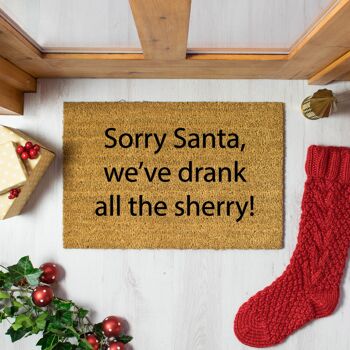 Désolé le Père Noël, nous avons bu tout le paillasson Sherry 2