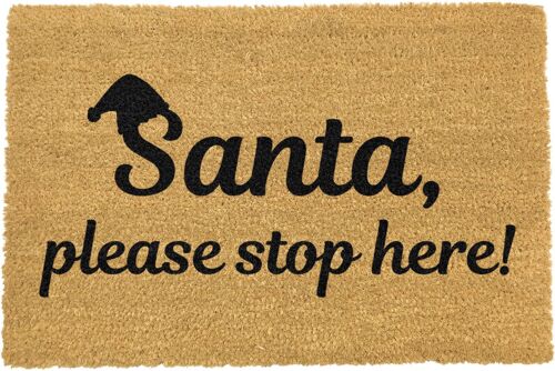 Santa Please Stop Here Doormat