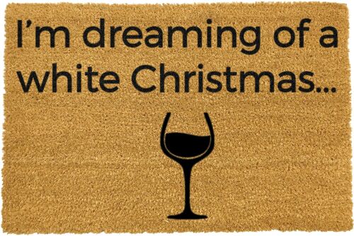 I'm dreaming of a White Wine Christmas Doormat