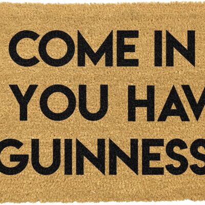 Entrez si vous avez un paillasson Guinness
