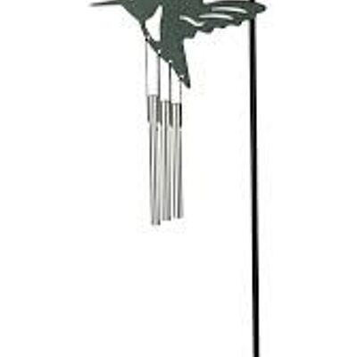 Musical Ornament Stake Chimes Hummingbird