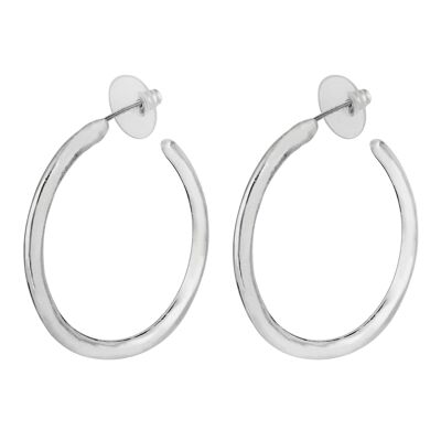 Boucles d'oreilles créoles plaquées argent créoles argent