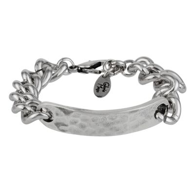 Pulsera plata eslabones chapado plateado esclava