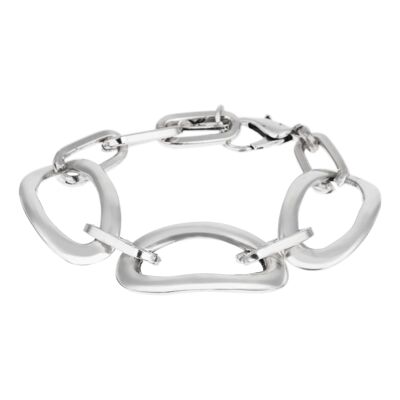 Bracciale a maglie di catena placcato argento