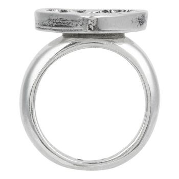 Bague plaquée argent 925 "coeur" argent 4